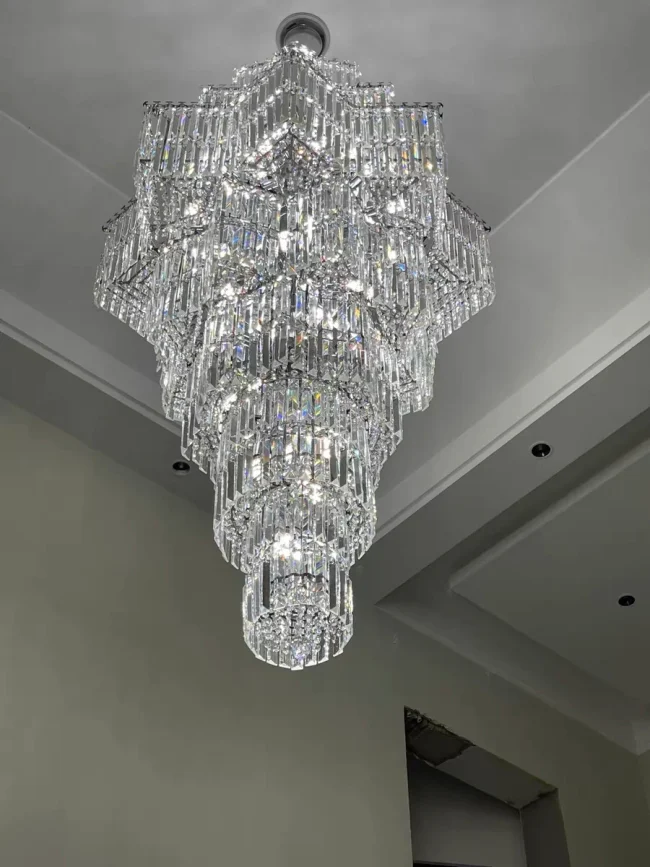 Luxury Extra Large Plaza Multi-Tier Crystal Chandelier For Hotel Hall / 2 Story Foyer / High Ceiling Living Room - Image 2