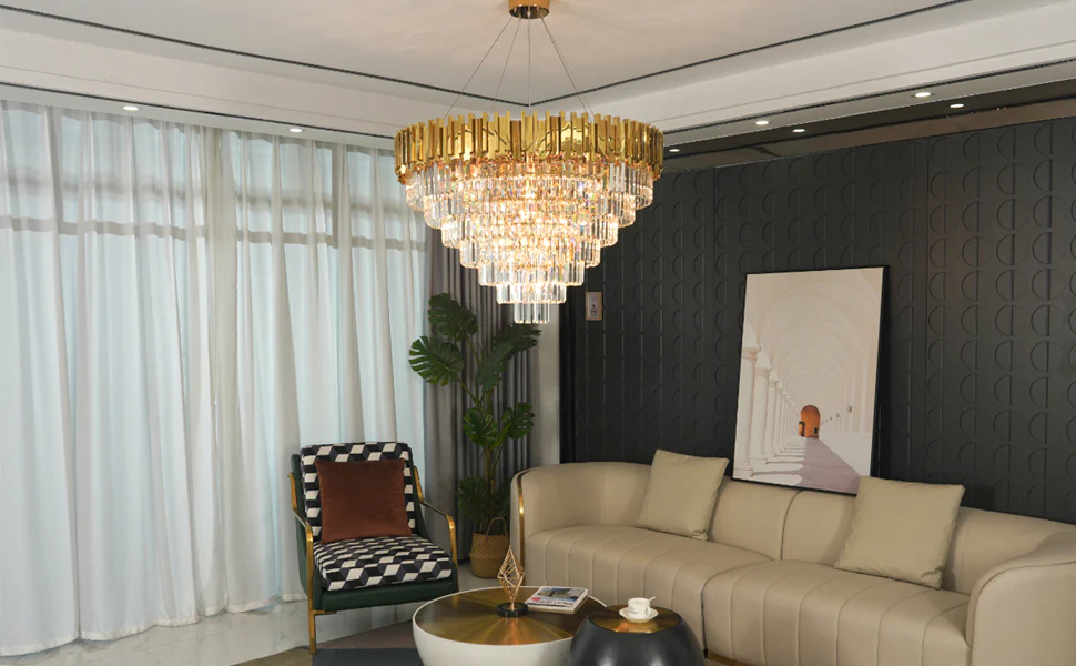 Light Luxury Large Round/Oval Crystal Chandelier