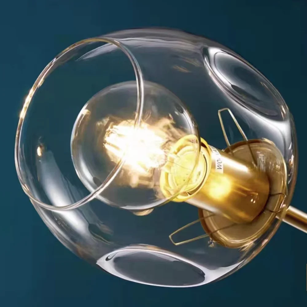 6/8-Lights Clear Globes Glass Chandelier For Dining Room - Image 5
