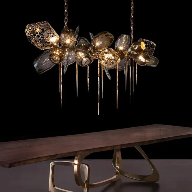 Modern Wine Glass Shape Chandelier Italian Light Luxury Light Fixture for Dining Room/Living Room - Image 11