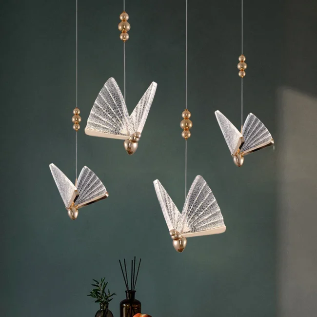 Extra Large Light Luxury Art Butterfly Pendant Chandelier for Bedroom/Dining Room/Staircase