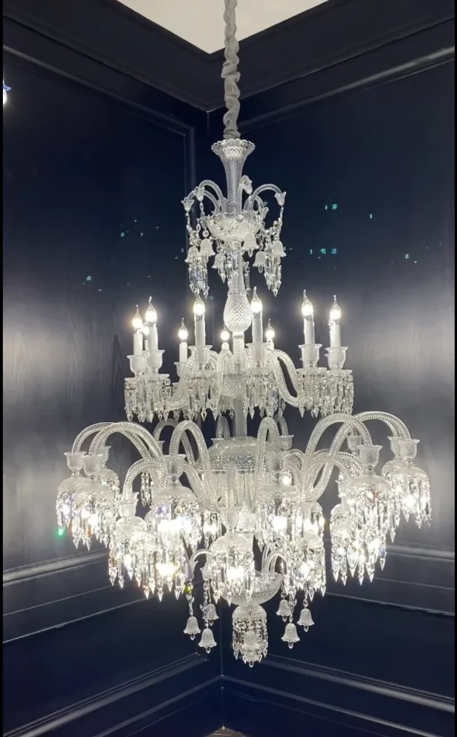 Luxury Royal Large Multi-layers Candle Crystal Chandelier For Living Room/Hall Decoration - Image 4