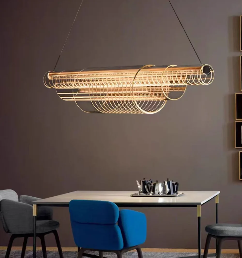 Oversized Nordic Art Long 3 Tiers Cylinder Avant Pendant Light for Dining Room/Kitchen Island - Image 6