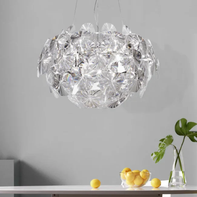 Modern Art Geometric Transparent Models Series Chandelier for Living/Dining Room