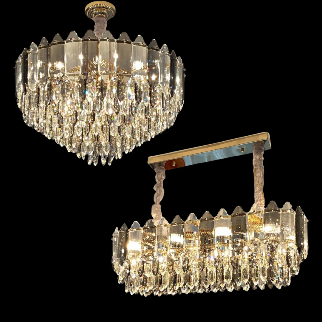 Modern Luxury K9 Crystal Chandelier Ceiling Fixtures Light For Living And for Kitchen Island Dining Rooms