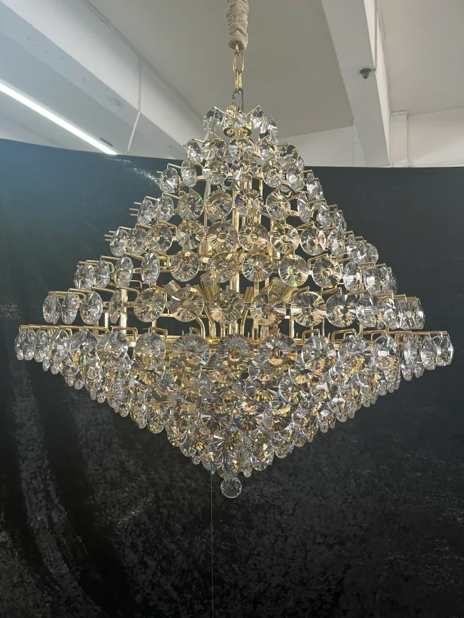 Aesthetic Luxury Conical Crystal Chandelier for Living/Dinning Room/Foyer/Hallway/Staircase - Image 2