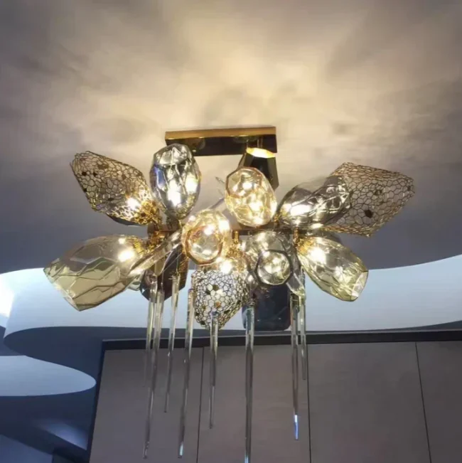 Modern Wine Glass Shape Chandelier Italian Light Luxury Light Fixture for Dining Room/Living Room - Image 4