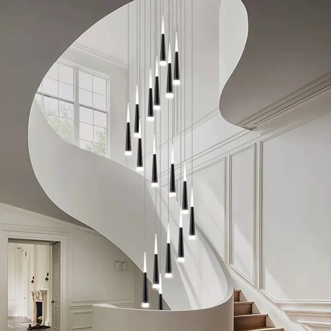 Spiral Staircase Chandelier Modern Style Ceiling Lamp Living Room Lighting Fixture - Image 7