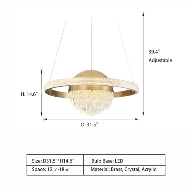 Light Luxury Planetary Chandelier for Dining Room - Image 7