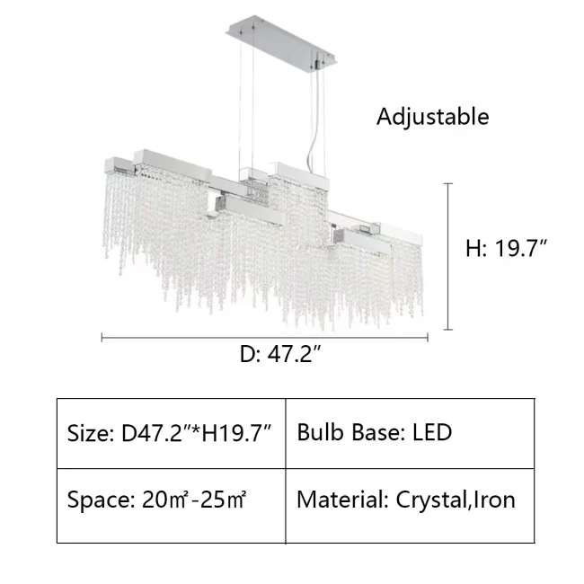 Extra Large Luxury Tassel Crystal Pendant Long Light Designer Models for Dining/Living Room/Kitchen Island - Image 9