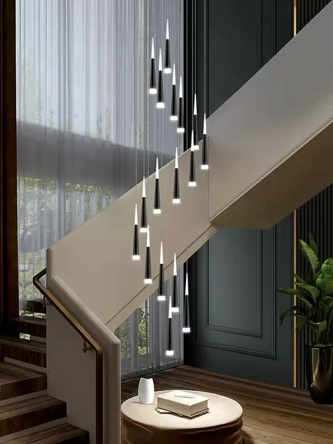 Spiral Staircase Chandelier Modern Style Ceiling Lamp Living Room Lighting Fixture - Image 6