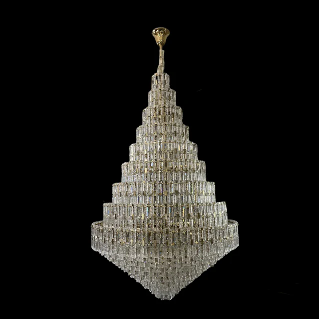 Oversized Multi-layers Honeycomb Luxury Ceiling Crystal Chandelier for Big Hallway/Foyer/Entryway