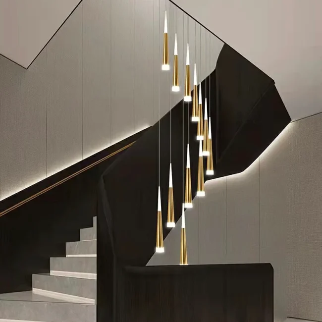 Spiral Staircase Chandelier Modern Style Ceiling Lamp Living Room Lighting Fixture - Image 3