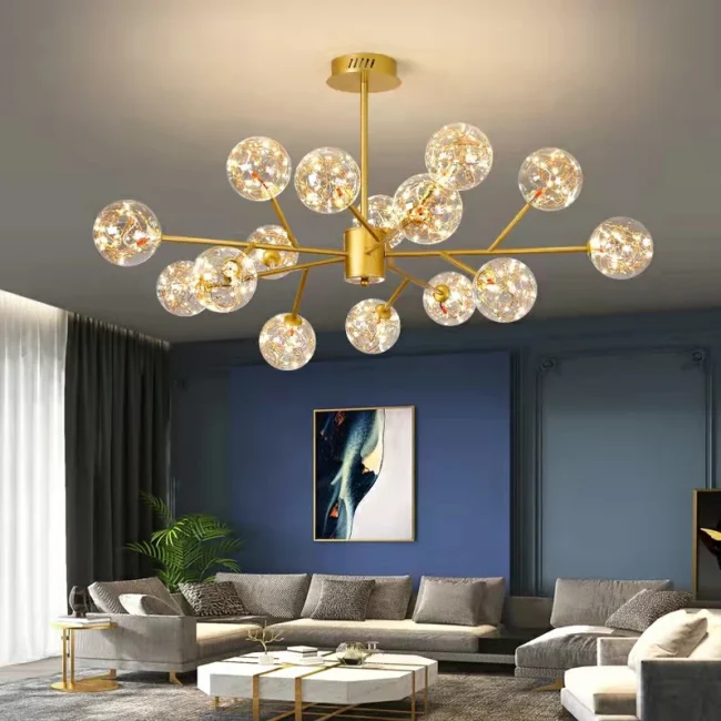 Modern Starlight Chandelier for Living Room Magic Beans Ceiling Light Molecular Dining Room Lamp