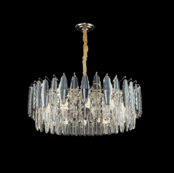 Modern Minimalist Art Designer Light Luxury Round Crystal Chandelier for Dining/ Living Room