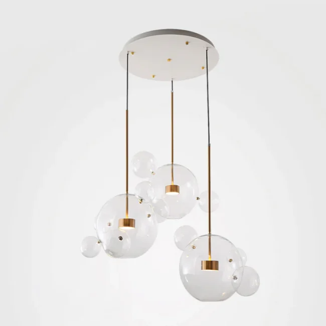 Clear Ball Glass Pendant Bubble lights Fixture for Dining Room - Image 4