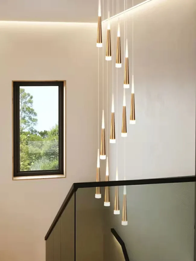 Spiral Staircase Chandelier Modern Style Ceiling Lamp Living Room Lighting Fixture - Image 4