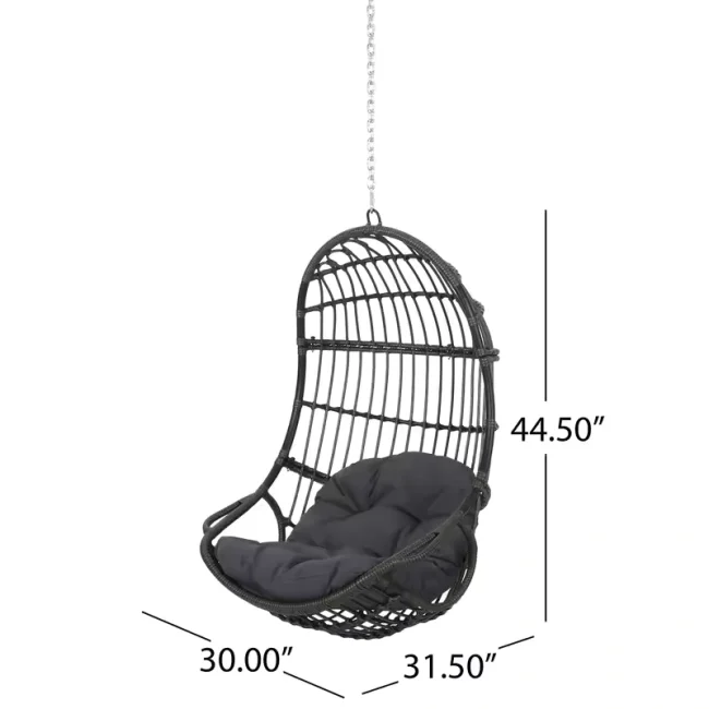 Hot sale outdoor swing patio swing chair rattan porch swing - Image 4