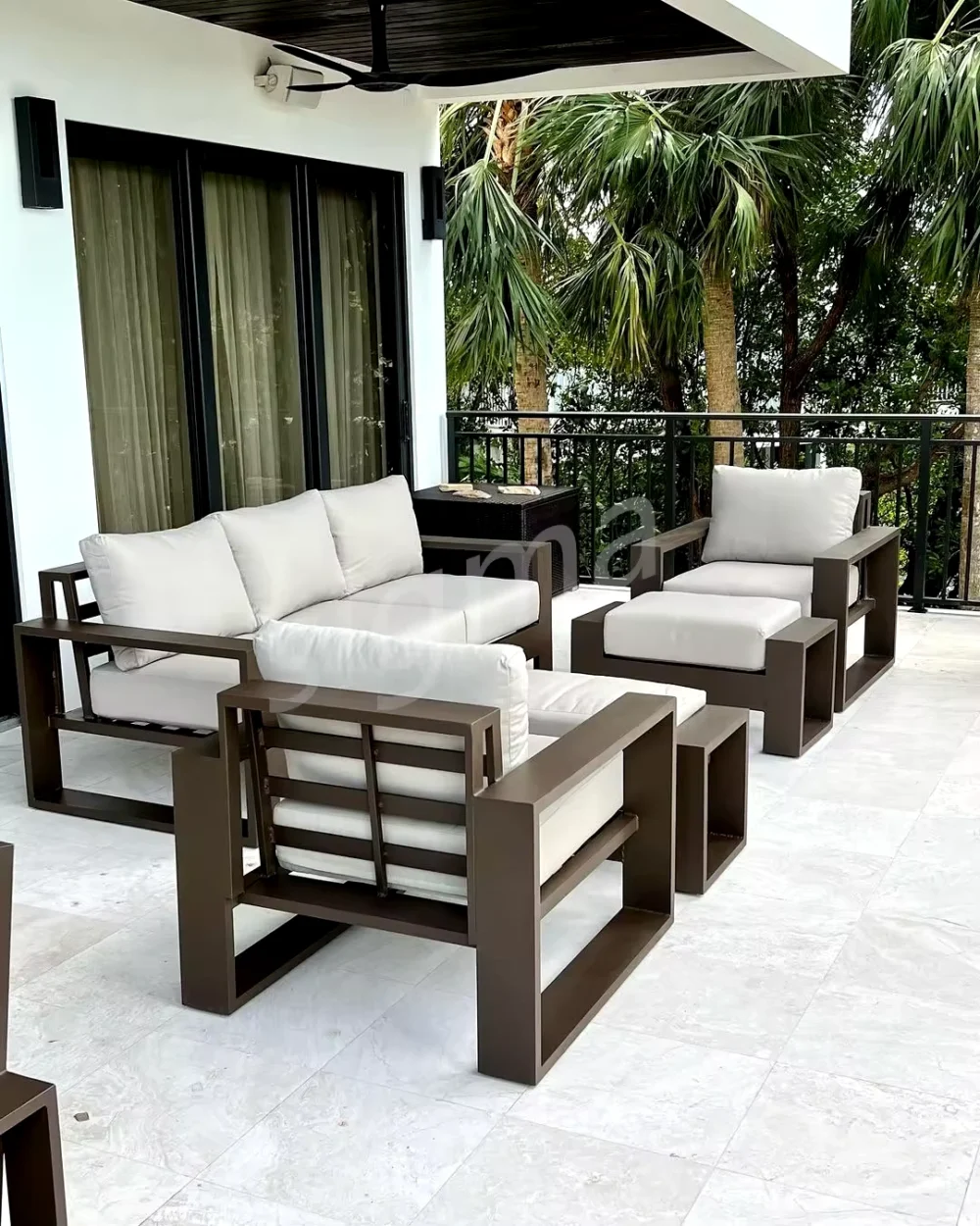 Aluminum Garden Furniture Set Modern Patio Furniture Outdoor Handmade Modular Luxury Fabric Sofa - Image 2