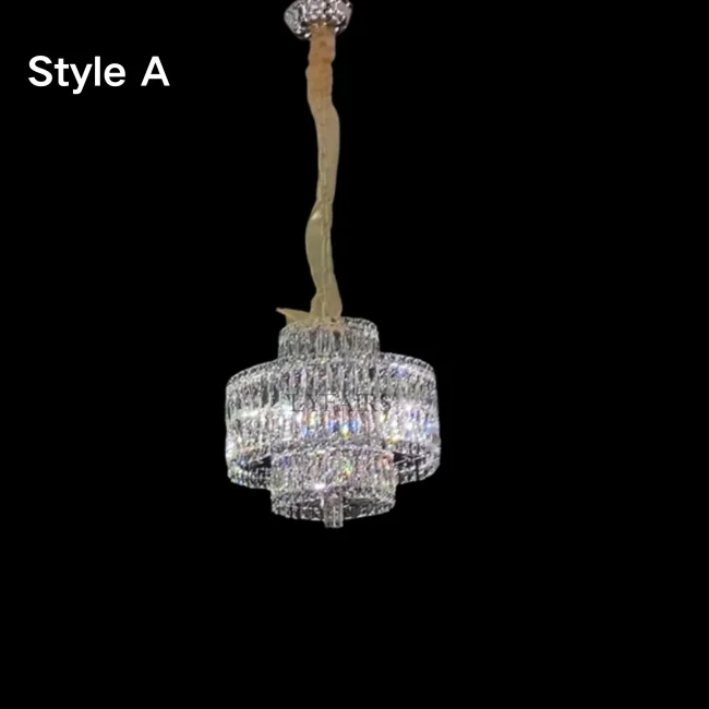 Luxury Multi-layers Silver Round Crystal Chandelier For Living Room - Image 3