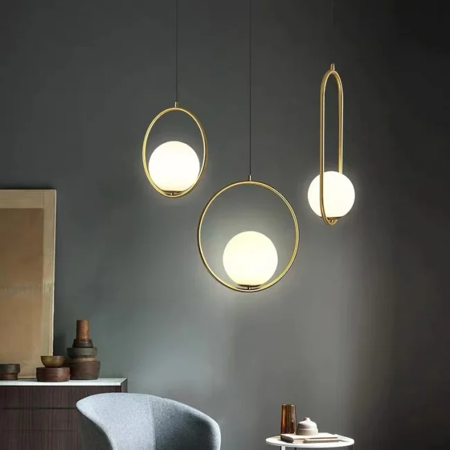 Modern Ceiling Light Stylish Ball Bedroom Pendant Lamp - Image 3