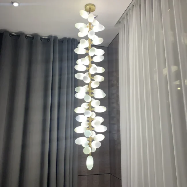 Nordic Art Long Grape Glass Chandelier for Staircase - Image 4