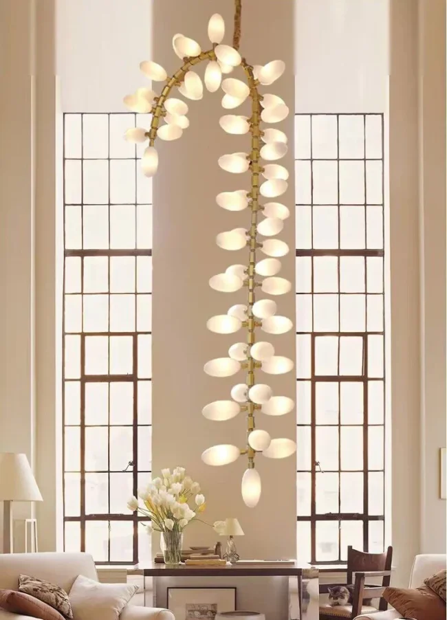 Nordic Art Long Grape Glass Chandelier for Staircase - Image 2