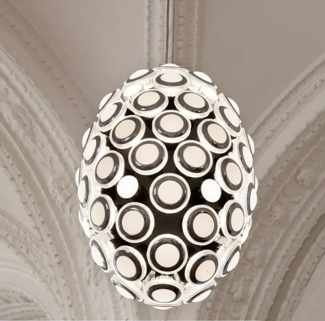 Modern Art Egg-shaped Chandelier Iconic Eyes LED Pendant Light For Dining Room/Living Room - Image 6