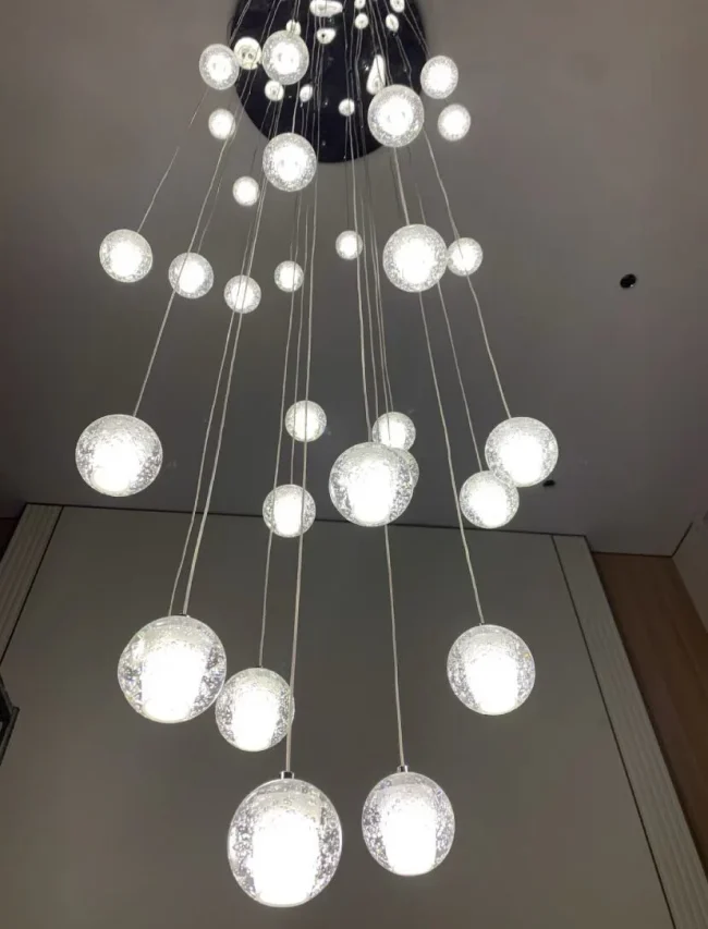 Oversized Nordic Art Round Air Bubbles Pendant Chandelier - Image 5