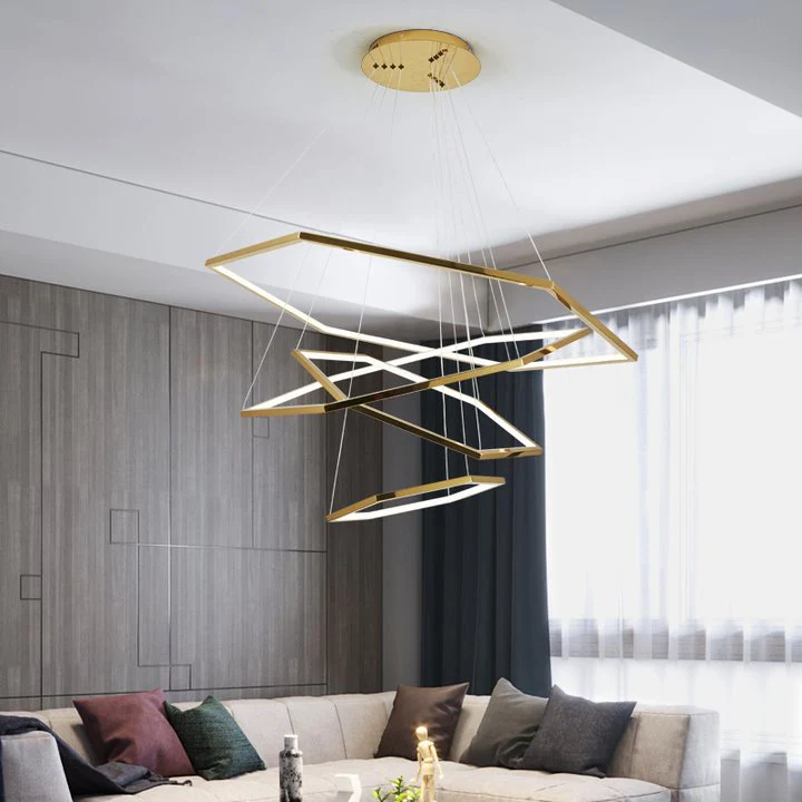 Unique LED Light Geometric Pendant Ceiling Chandeliers