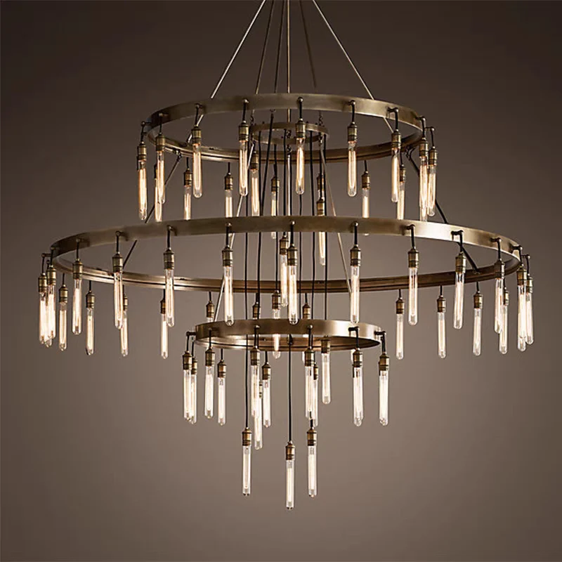 Retro-Inspired Metal Pendant Light Chandelier for Living Room/Bedroom/Staircase/Villa