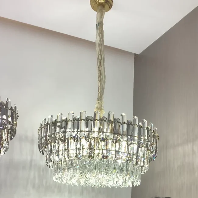 Light Luxury Round /Rectangular Crystal Chandelier - Image 3