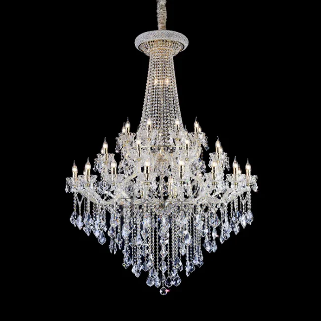 Extra Large French Candle Crystal Chandelier