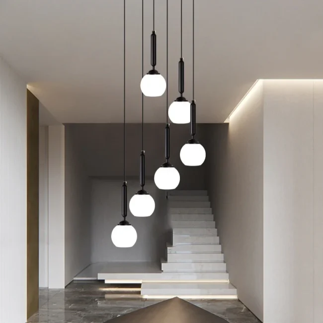 Extra Large Nordic Minimalist Long Pendant Light for Spiral Staircase - Image 2