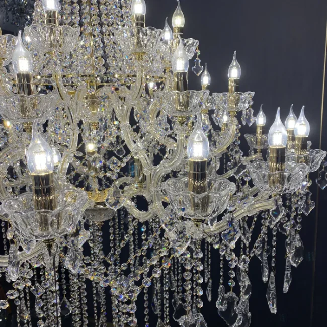 Extra Large French Candle Crystal Chandelier - Image 2