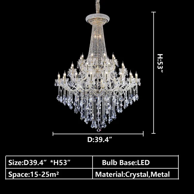 Extra Large French Candle Crystal Chandelier - Image 4