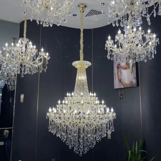 Extra Large French Candle Crystal Chandelier - Image 3