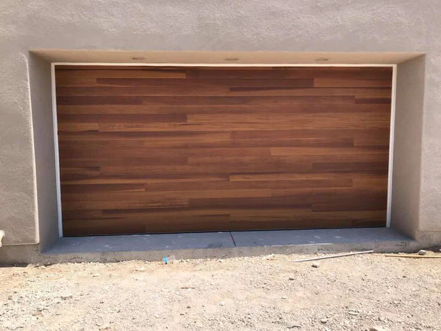 Cleo - Horizontal Grooves and Texture Steel Garage Door Modern Design - Image 3