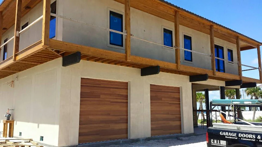 Cleo - Horizontal Grooves and Texture Steel Garage Door Modern Design - Image 2
