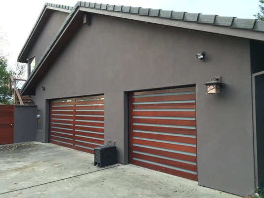 Elena – Modern Style Custom Wood Garage Door