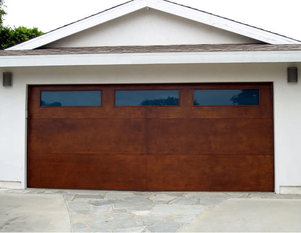 Lucas – Modern Flush Style Custom Wood Garage Door