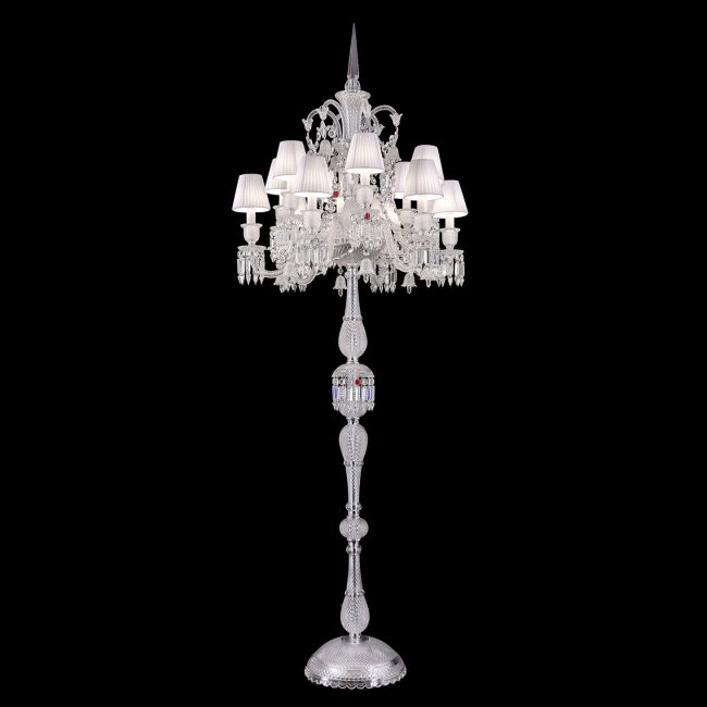 Luxury Classical Candle Light Crystal Floor Lamp - Image 2