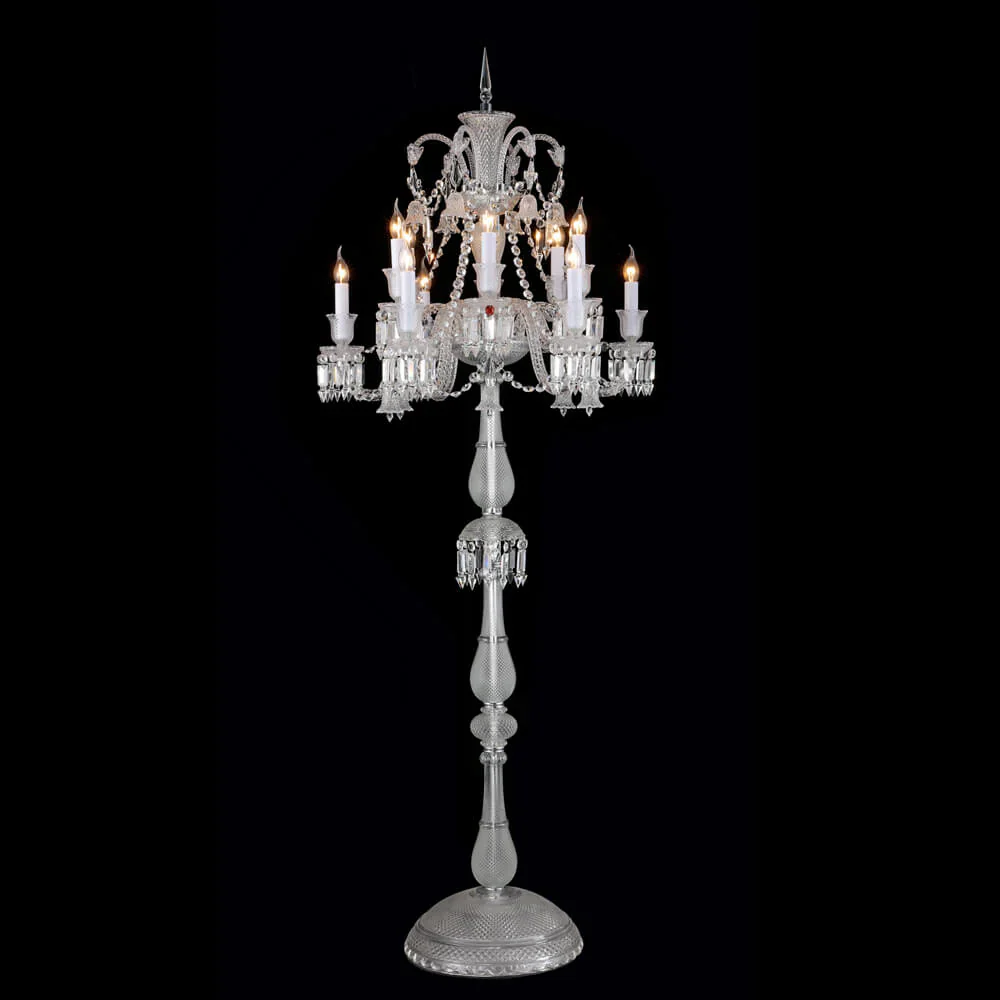 Luxury Classical Candle Light Crystal Floor Lamp