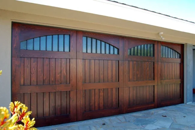 Noel - Spanish Style Custom Wood Garage Door