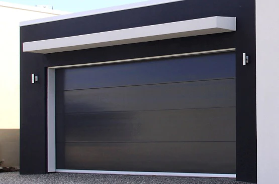 Noir – Flush Panel Insulated Steel with a Natural Wood-Grain Texture Garage Door Black Color