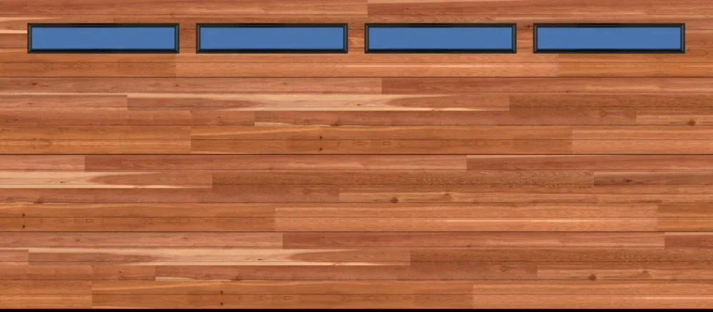 Northwoods - Horizontal Grooves and Texture Steel Garage Door Modern Design - Image 4