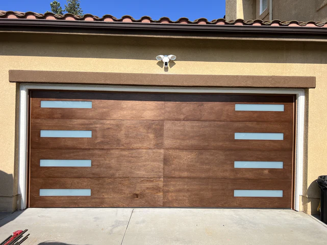 Nova – Modern Style Custom Wood Garage Door