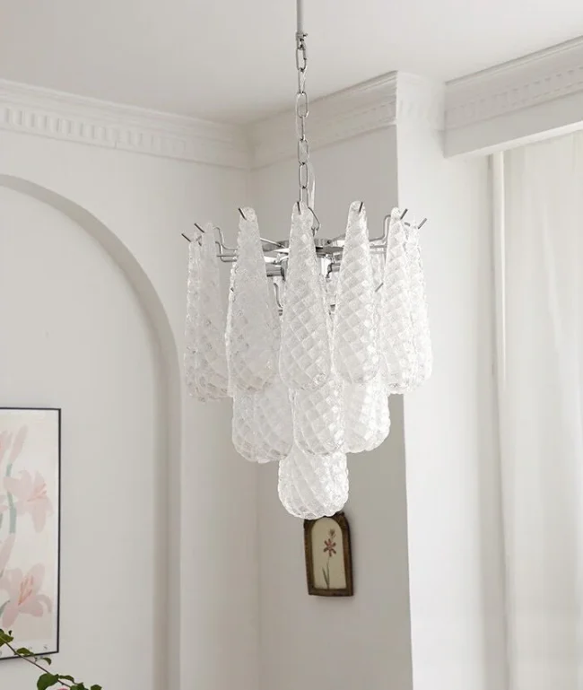 Multi-layered Teardrop Waterfall Chandelier for Bedroom - Image 2