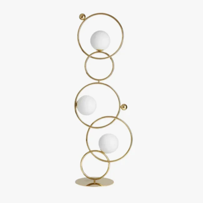 Modern Creative 5-Ring Glass Ball Floor Lamp - Image 2