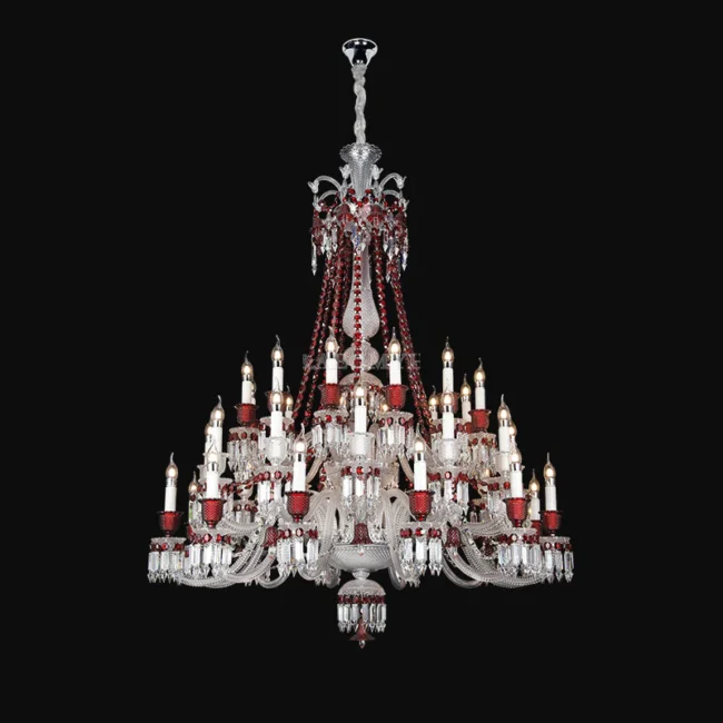 European-style Luxury Colorful Candle Crystal Oversized Chandelier